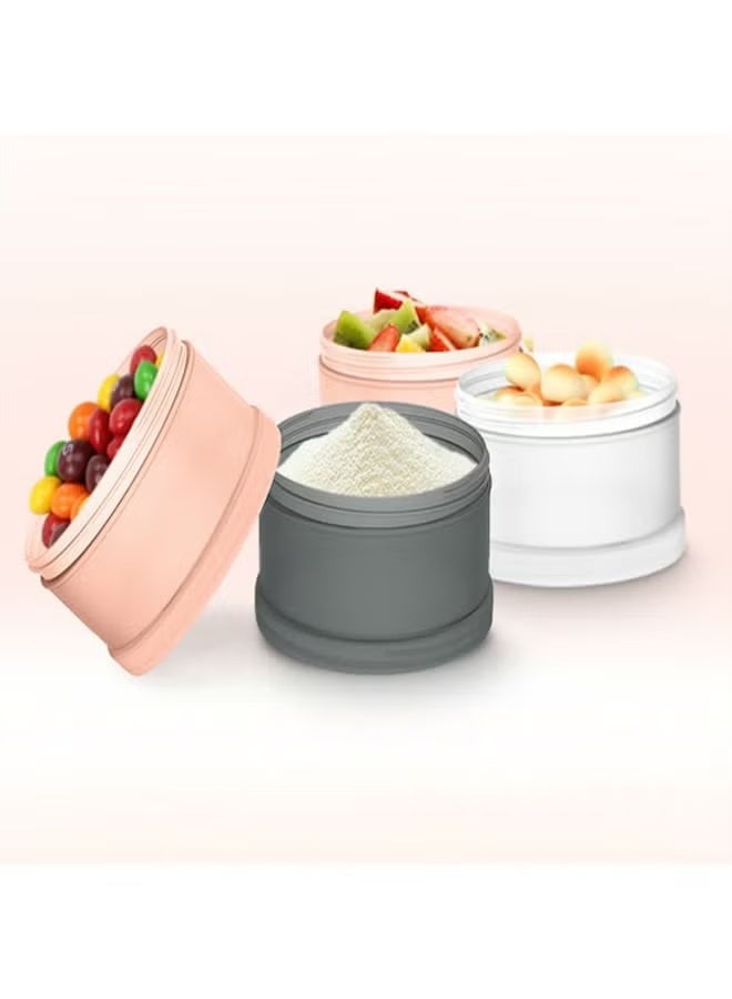COYO 4 Layers Portable Baby Milk Powder Container, Leak Proof Travel Formula Dispenser, Food Grade Snack Storage Box for Kids Outdoor Travel - Image 2